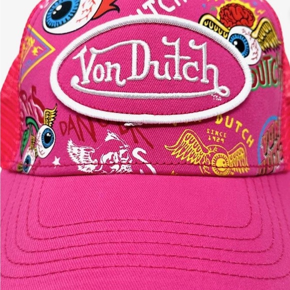 Von Dutch pink trucker hat - Picture 2 of 7